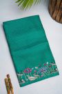 Designer Tussar Peacock Green Saree