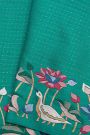 Designer Tussar Peacock Green Saree