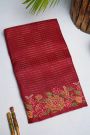 Designer Tussar Maroon Saree