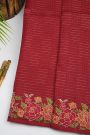Designer Tussar Maroon Saree