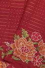 Designer Tussar Maroon Saree