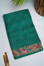 Designer Tussar Rama Green Saree