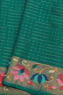 Designer Tussar Rama Green Saree