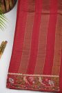 Designer Tussar Red Saree