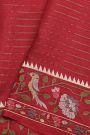 Designer Tussar Red Saree