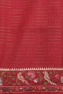 Designer Tussar Red Saree