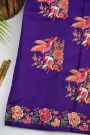 Designer Tussar Royal Blue Saree
