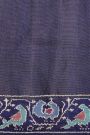 Designer Tussar Navy Blue Saree