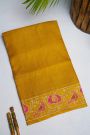 Designer Tussar Mustard Saree