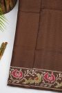 Designer Tussar Brown Saree