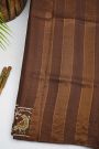 Designer Tussar Brown Saree