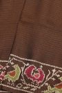 Designer Tussar Brown Saree