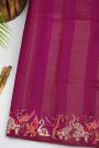 Designer Tussar Deep Magenta Saree