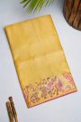 Designer Tussar Yellow Saree