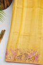 Designer Tussar Yellow Saree