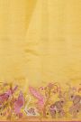 Designer Tussar Yellow Saree