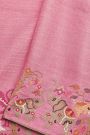 Designer Tussar Pink Saree