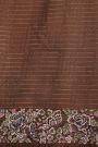 Designer Tussar Brown Saree