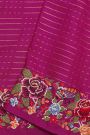 Designer Tussar Rani Pink Saree