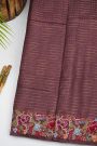 Designer Tussar Brown Saree