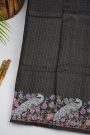 Designer Tussar Black Saree