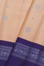 Gadwal Silk Peach Saree