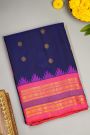Gadwal Silk Navy Blue Saree