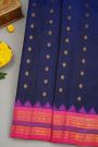Gadwal Silk Navy Blue Saree