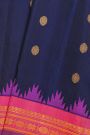 Gadwal Silk Navy Blue Saree