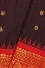 Gadwal Silk Brown Saree