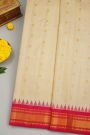 Gadwal Silk Cream Saree