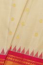 Gadwal Silk Cream Saree