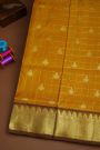 Venkatagiri Silk Mustard And Orange Saree