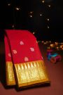 Venkatagiri Silk Red And Pink Saree