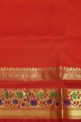 Venkatagiri Silk Orange And Red Saree