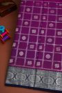 Venkatagiri Silk Dark Purple Saree