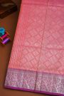 Venkatagiri Silk Peach Saree