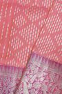 Venkatagiri Silk Peach Saree