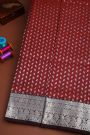 Venkatagiri Silk Maroon Saree