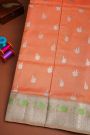 Venkatagiri Silk Peach Saree
