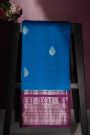 Matka Silk Blue Saree