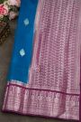 Matka Silk Blue Saree