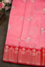Matka Silk Baby Pink Saree
