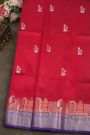 Matka Silk Red Saree