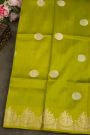 Matka Silk Mehendi Green Saree