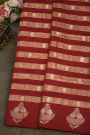 Matka Silk Maroon Saree