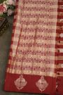 Matka Silk Maroon Saree