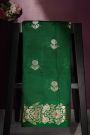 Matka Silk Bottle Green Saree