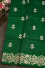 Matka Silk Bottle Green Saree