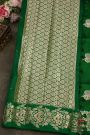 Matka Silk Bottle Green Saree